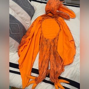Pottery Barn kids light up Orange Pterodactyl costume size 7-8